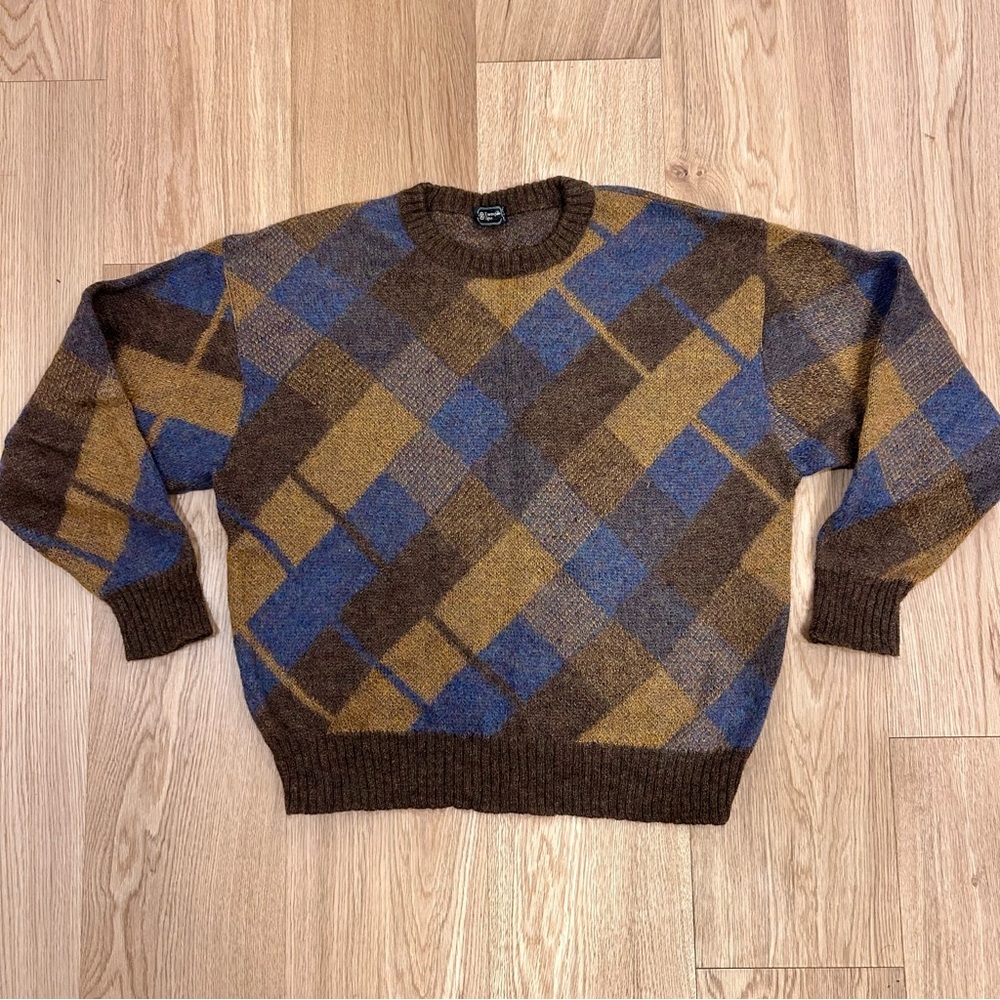 Zegna 🇮🇹 Argyle Wool 🐑 Crewneck Sweater